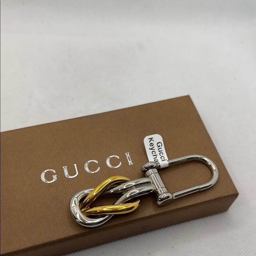 Gucci Silver and Gold Keychain